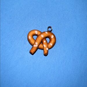 Handmade Glittery Pretzel Charm